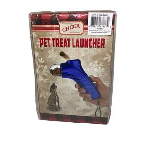 NEW Cheer Pet Treat Launcher - Novelty Gift Funny - Blue - NIB